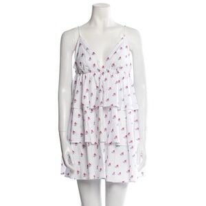 Hill House White Tiered Chemise with Pink Sailboat Print